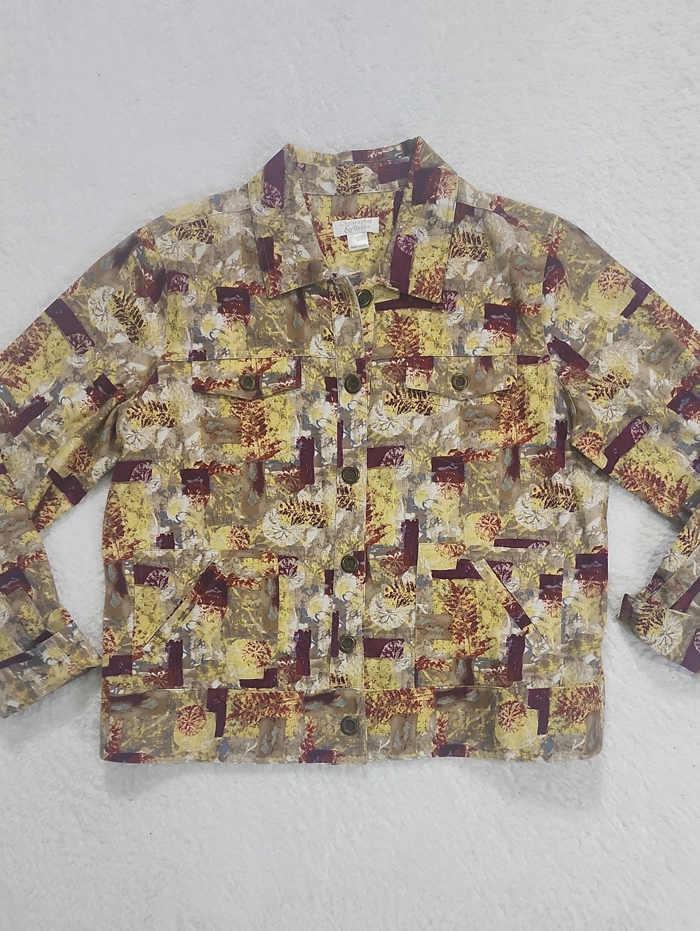 Vintage Christopher & Banks Button Front Lightweight Jacket With Pockets